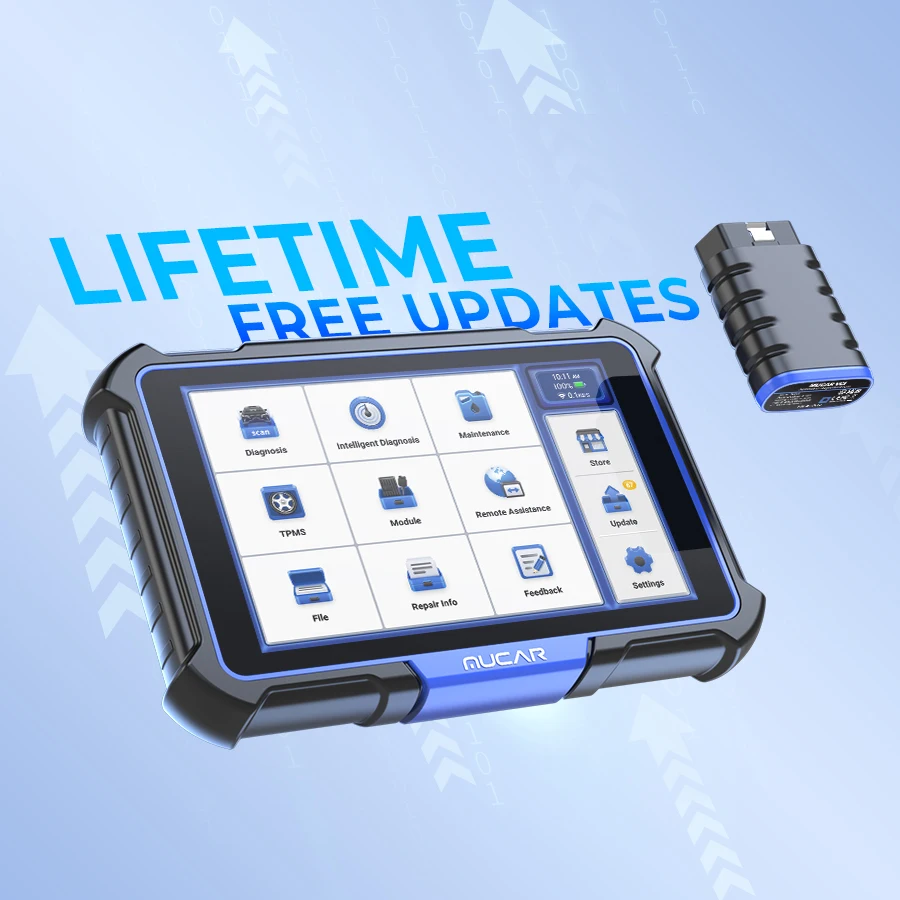 Lifetime Free Update MUCAR VO8 OBD2 Diagnostic Tool Support  CAN FD Full System Diagnosis ECU Coding Bi-direcional 34 Service