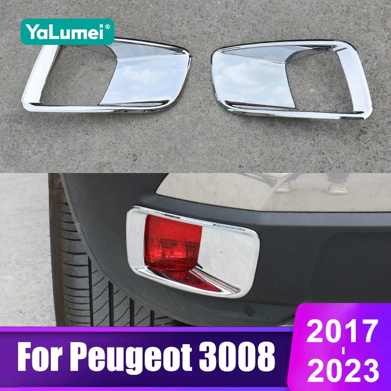 

For Peugeot 3008 GT 2017 2018 2019 2020 2021 2022 2023 3008GT MK2 Hybrid Car Rear Fog Light Trim Cover Accessories