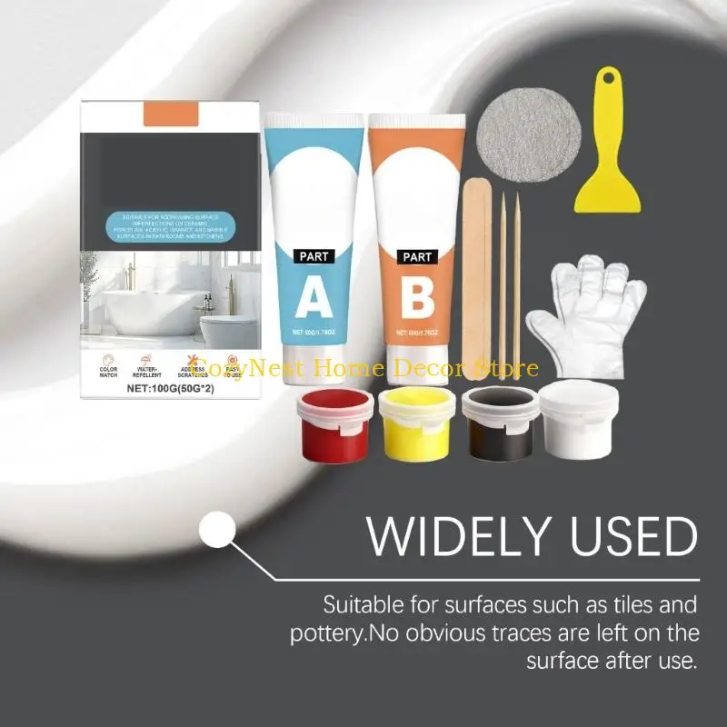 92MF Bathroom Tile Repair Set for Porcelain Scratch and Finish Care