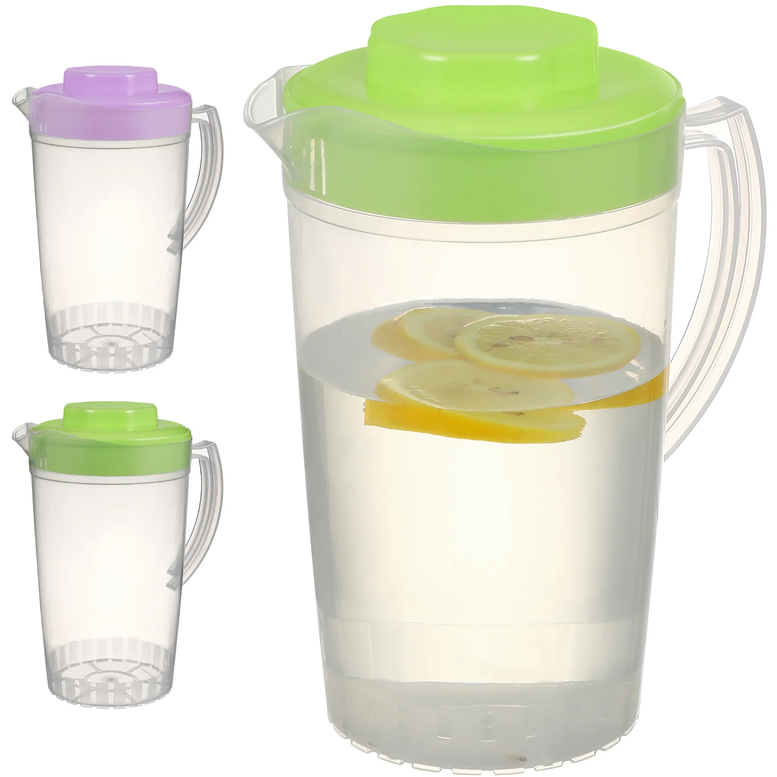 

2 pcs Cold Water Kettle Large Capacity Transparent Plastic Beverage Jug For Juice Iced Tea Wine Fruit Infuser Tea Pot Household