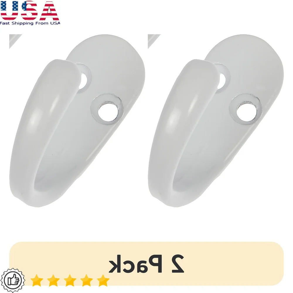 

2 Pack Heavy Duty Metal Hooks Wall Mounted Storage Coats Towels Bags Keys 10 lbs Capacity Ideal Home Office
