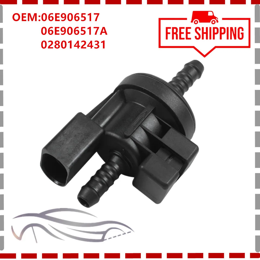 06E906517 06E906517A 0280142431 Solenoid Valve Fuel for Vapor Canister Purge for VW Golf Jetta Passat Beetle Audi A3 A4 A6 Q7 A8