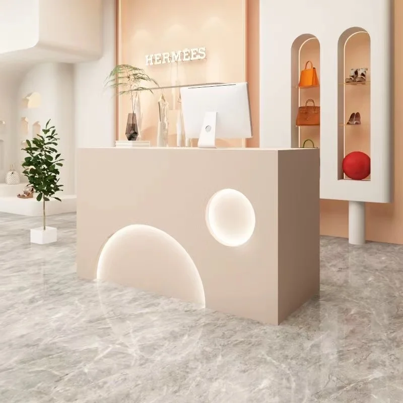 

Competitive price, modern style solid wood retractable reception desk, suitable for hospitals, schools, offices, commercial