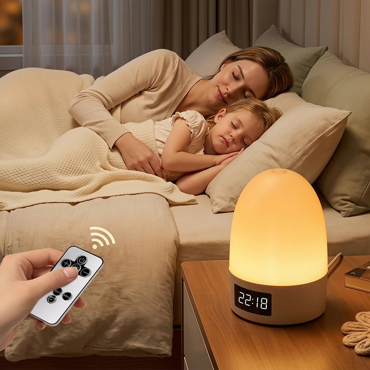 Dimmable Touch Night Light Rechargeable Table Lamp with Remote Control 3 Color Bedroom Bedside Decoration Touch LED Reading Lamp