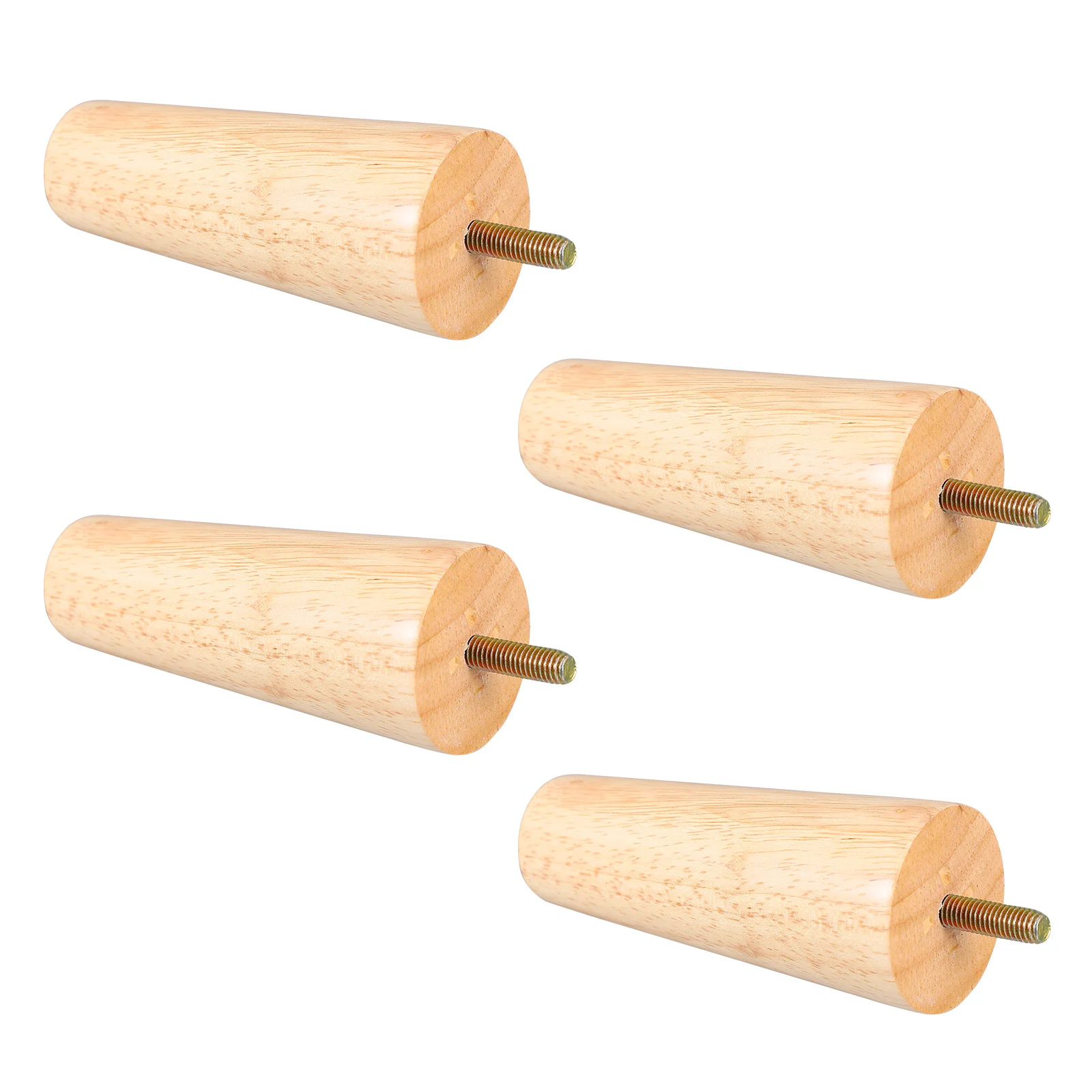 

4 Pcs Dresser Wooden Cabinet Legs Chair Furniture Feet Conical Sofa Table Replacement Beige