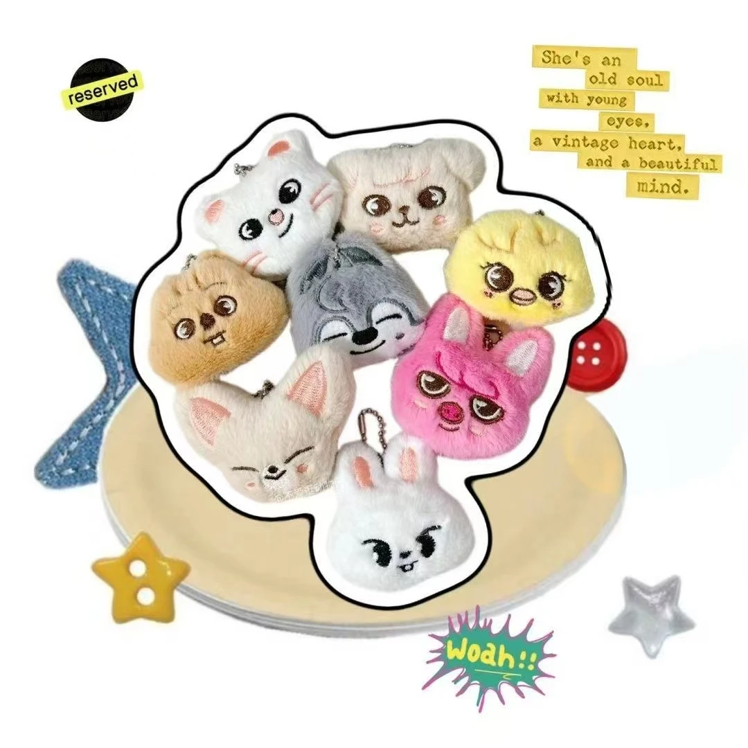 

SKZOO Новый плюшевый детский брелок Stray Kids, мультяшный брелок-подвеска для сумки/автомобиля, плюшевые игрушки, подарок на день рождения