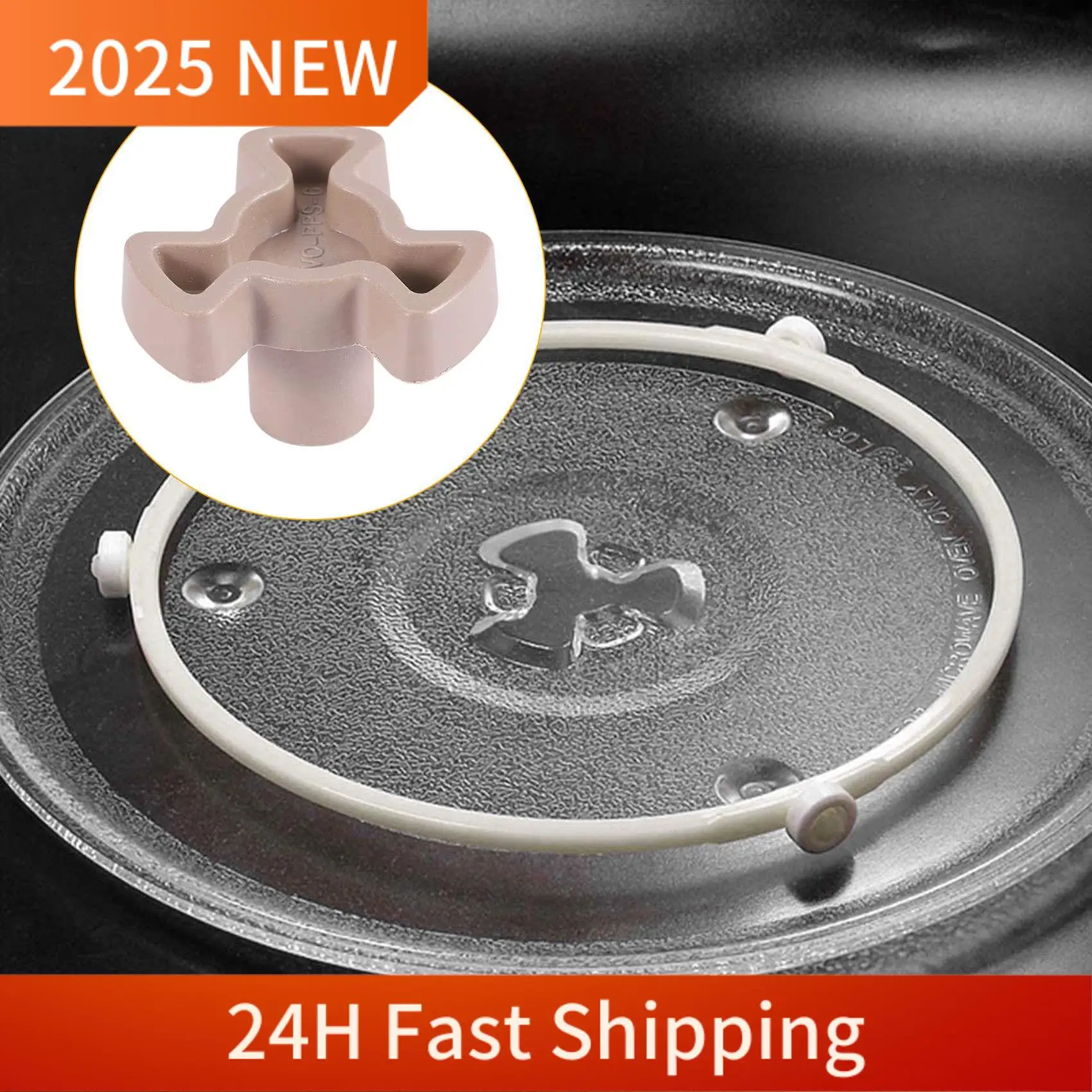A63Z Upgrade Microwave Turntable Coupler Microwave Oven Turntable Roller Guide Support Glass Tray Drive Coupling Replacement Par