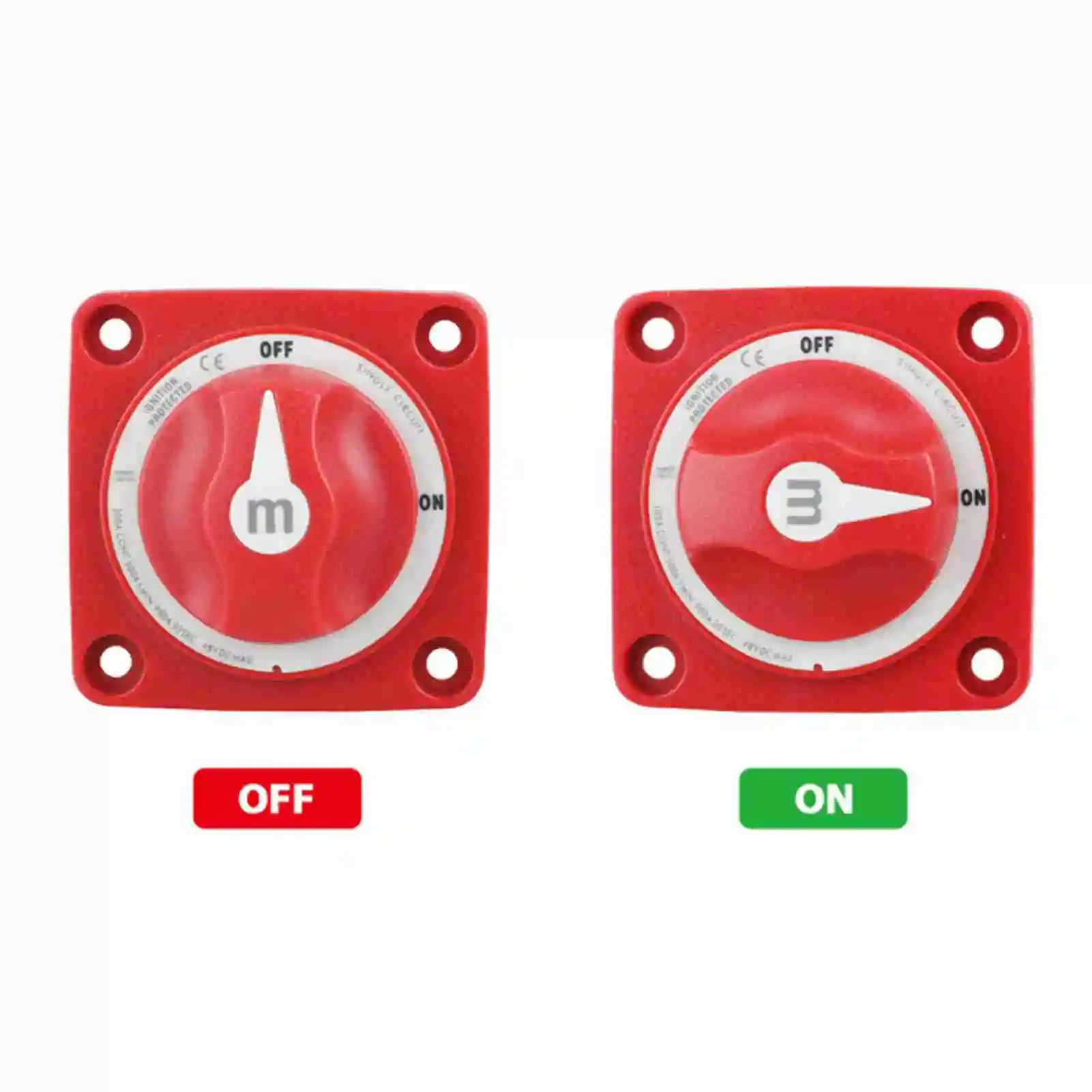 

Yacht Battery Switch 12/24/48V 300A Continuous 500A Intermittent 1500A Start Rating for Marine Boat DC with ABS+Copper Material