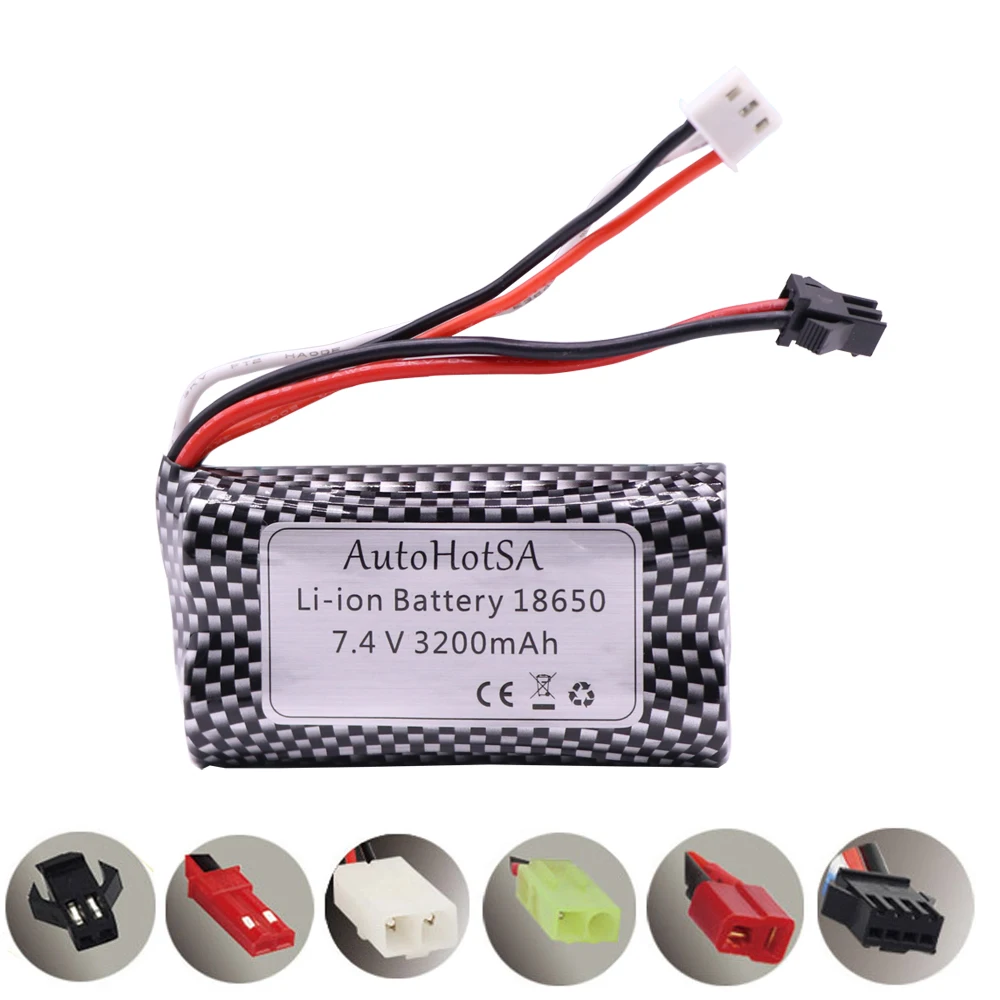 7.4V 3200mAh high capacity Li-po Batery 2S  20C For remote control helicopters toys parts  7.4 V Lipo battery 18650 Toys Battery