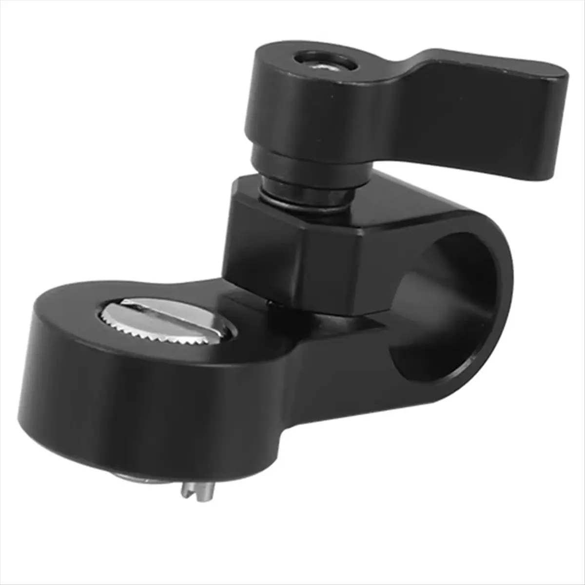DT57 LATEST MODEL 15mm Single Rod Clamp Adapter with 3/8inch-16 Mounting for DSLR Camera Cage Rig 15mm Rod Rail Support System