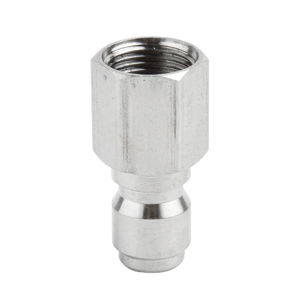 

Parts Coupler Plug Pressure Washer Quick Connect Brass+Stainless Steel Connectors Male G3/8 To 3/8/ 14.8mm To 3/8