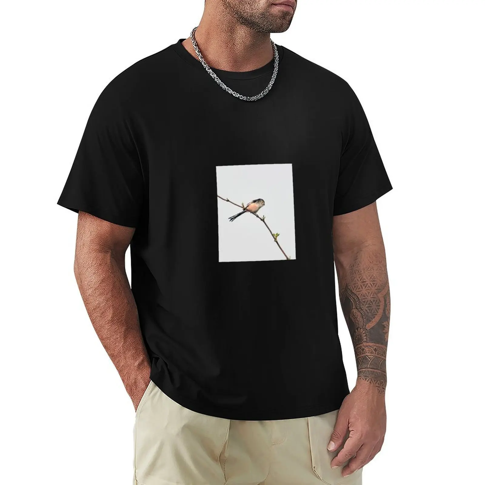 

Long Tailed Tit (Aegithalos caudatus) T-Shirt summer top croswit shirt man man clothes T-shirts man funny t shirts men
