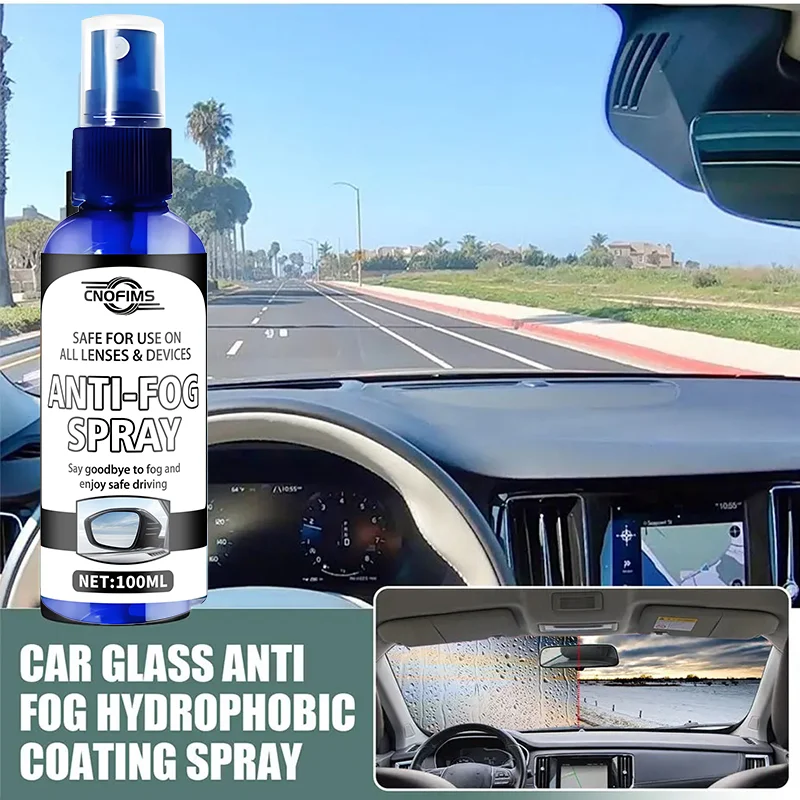 SEAMETAL 100 مللي زجاج السيارة مكافحة الضباب رذاذ وكيل السيارات الزجاج الأمامي طارد المياه مكافحة المطر الزجاج مرآة مسعور طلاء البخاخ