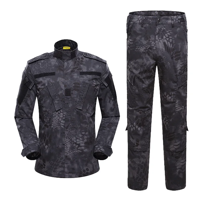 Horse Riding Second-generation Suit Men\'s Long-sleeved American Camouflage Outdoor Training Suit Wear-resistant Tactical Suit