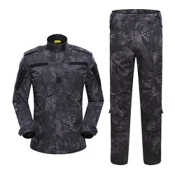 Horse Riding Second-generation Suit Men's Long-sleeved American Camouflage Outdoor Training Suit Wear-resistant Tactical Suit