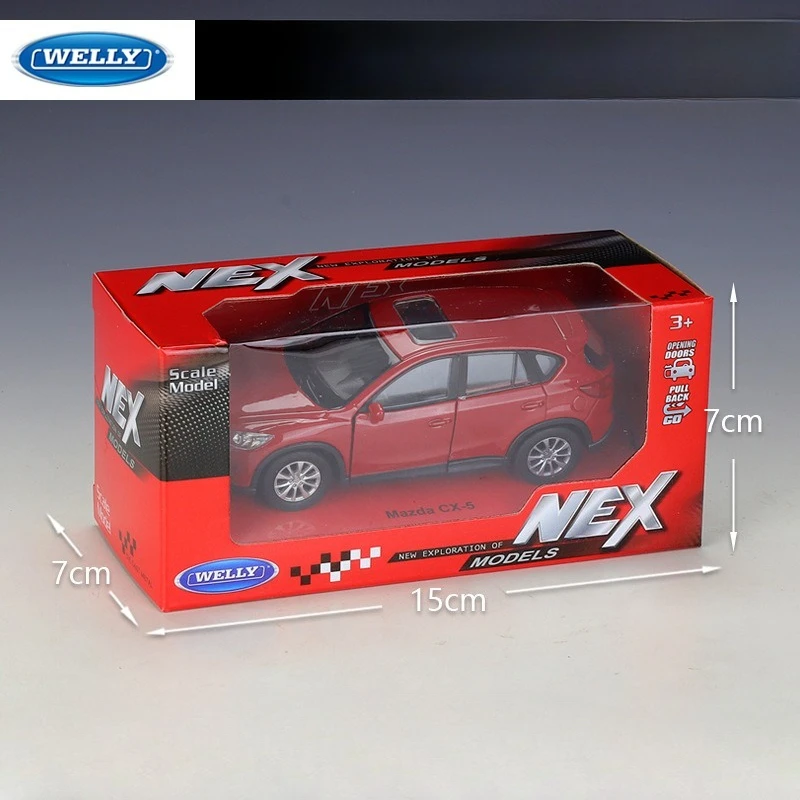 WELLY 1:36 Mazda MAZDA CX-5 modelo de coche fundido a presión vehículo de juguete extraíble niños niño colección de regalos de cumpleaños Voiture en miniatura