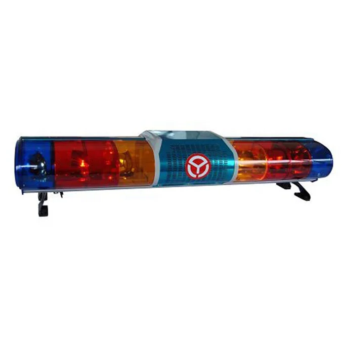 

120cm Vehicle Signal Red Blue Amber White Car Roof Halogen Rotating Beacon Warning Emergency Light Bar TBD-GA-1003D