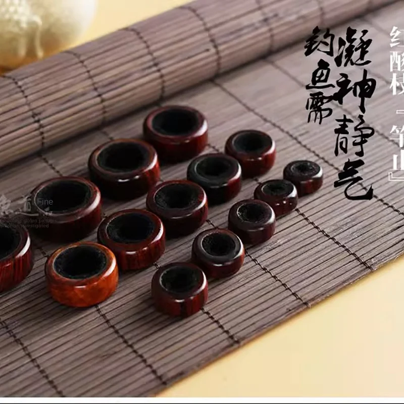 LINNHUE fishing rod mahogany rod check purple sandalwood non-return O-ring solid wood anti-slip ring fishing accessories