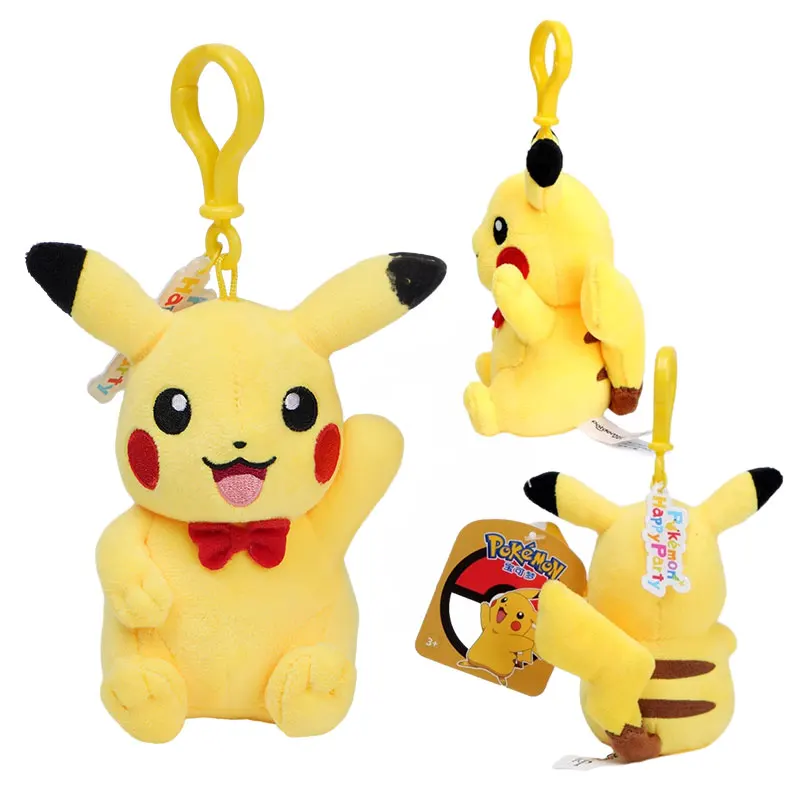 Pokemon pikachu mew squirtle charmander kawaii brinquedo de pelúcia pingente saco escolar mochila pingente chaveiro pequena boneca presente aniversário