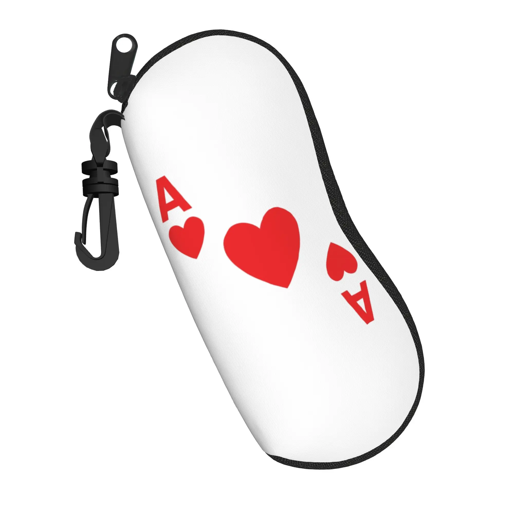 Ace of Hearts poker playing card Halloween costume Glasses Case Men Women Eyeglasses Storage Box Vintage Eyeglasses Box