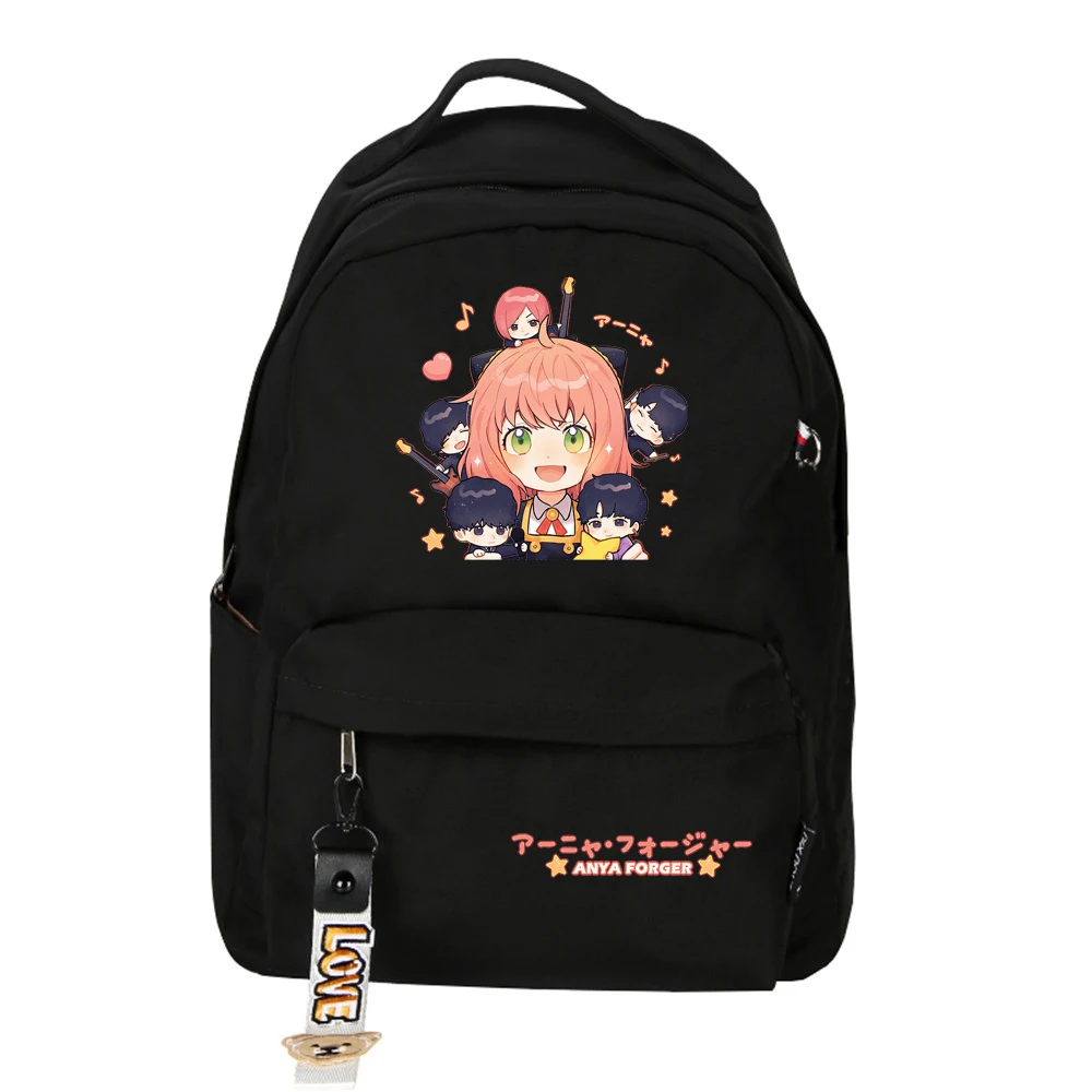 

SPY×FAMILY Kawaii School Bags Women Pink Travel Backpack Anime Bookbag Cartoon Laptop Bagpack Nylon Unisex Shoulder Bags