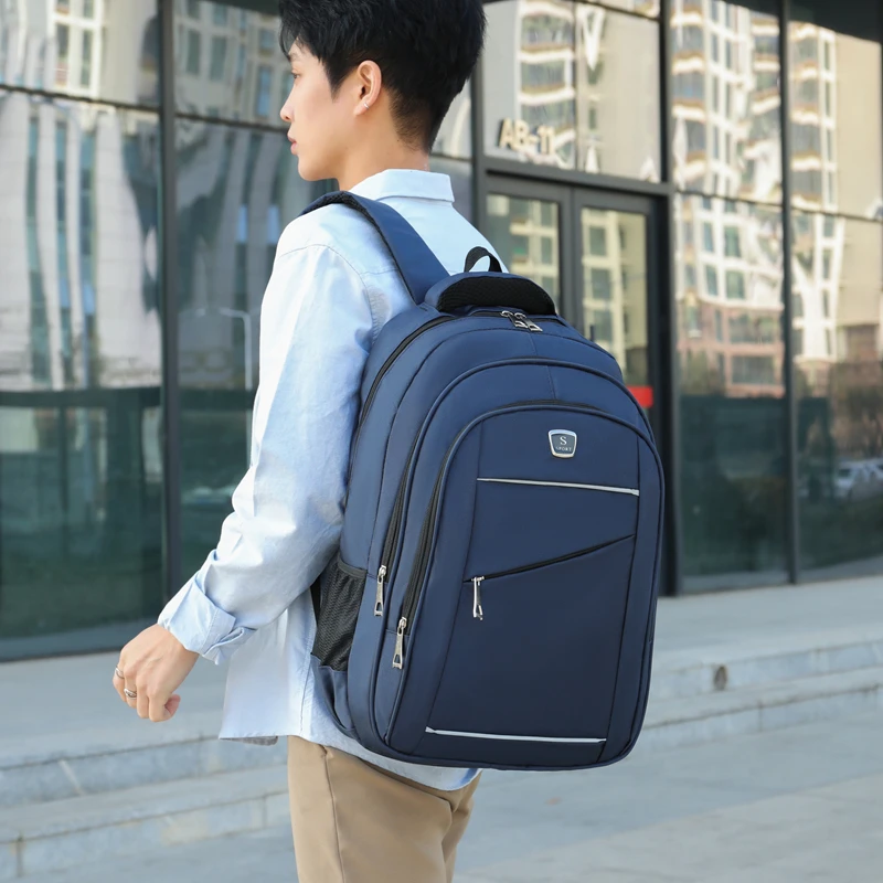 Men's Backpack Oxford Waterproof Backpack Business Computer Bag Leisure Travel Backpack High School Student Backpack