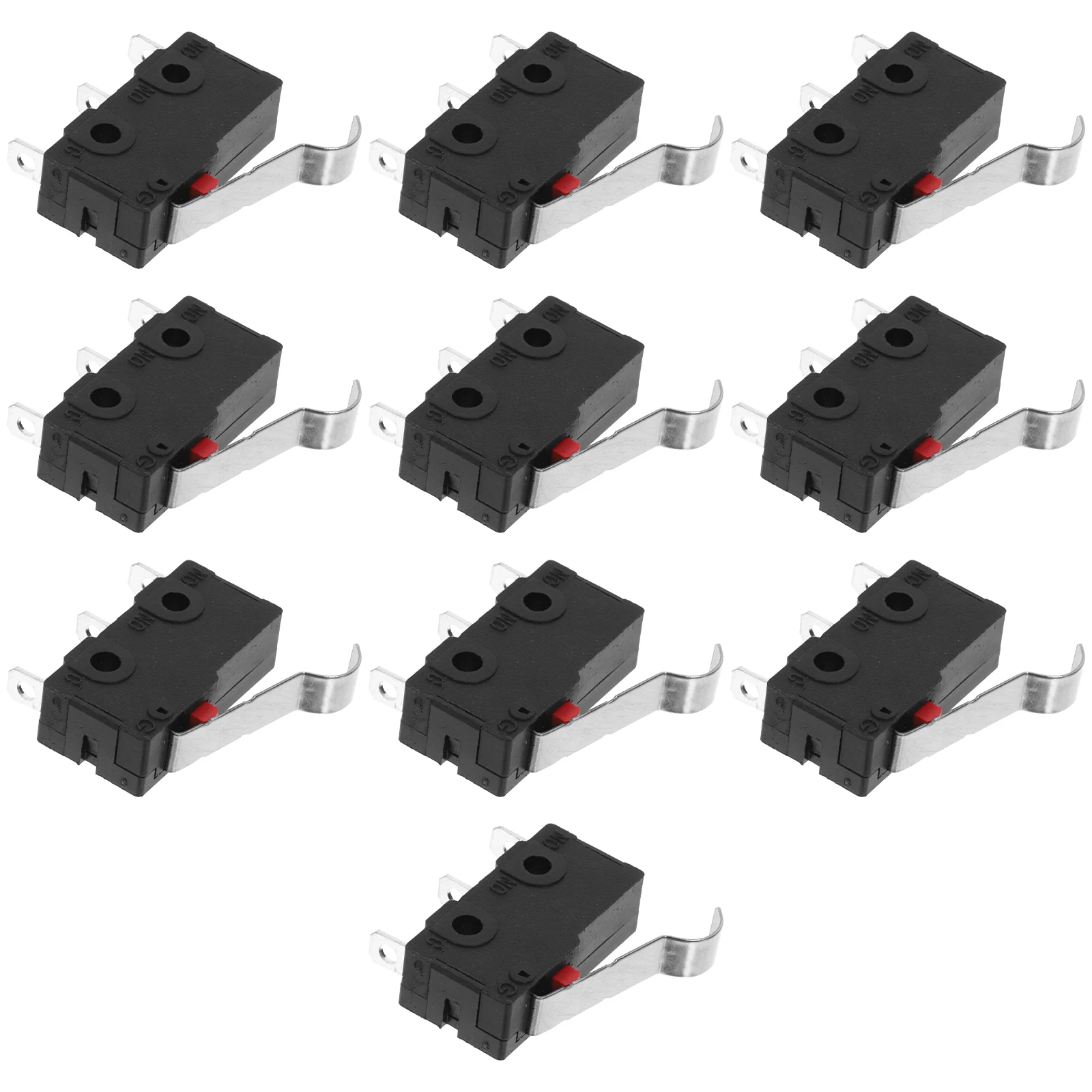 

10pcs Curved Handle Lever Arm Micro Limit For Home Appliance Repairing Sturdy Ppa Iron Compact Lightweight Electrical