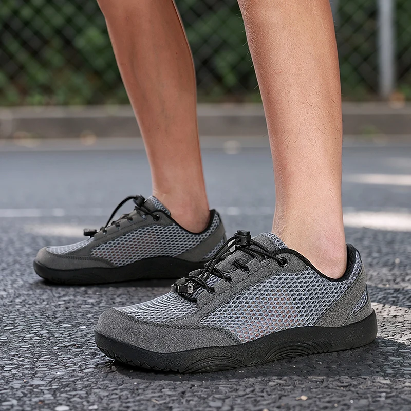 Sommerliche Herren-Sneaker mit breiter Zehenbox, minimalistische Zero-Sohlen-Sportschuhe, atmungsaktive Barfußschuhe für Paare, weiche Laufschuhe – Detail 12