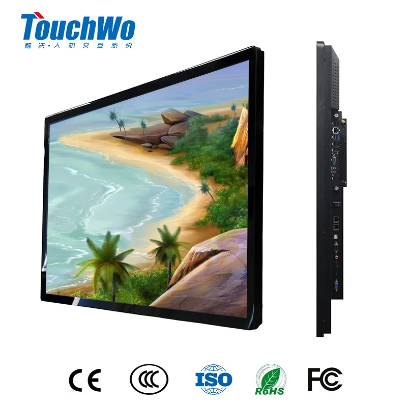 32 43 pollici pollici led UHD 4k touch screen monitor TV LCD prezzo schermo piatto interattivo tutto in un PC