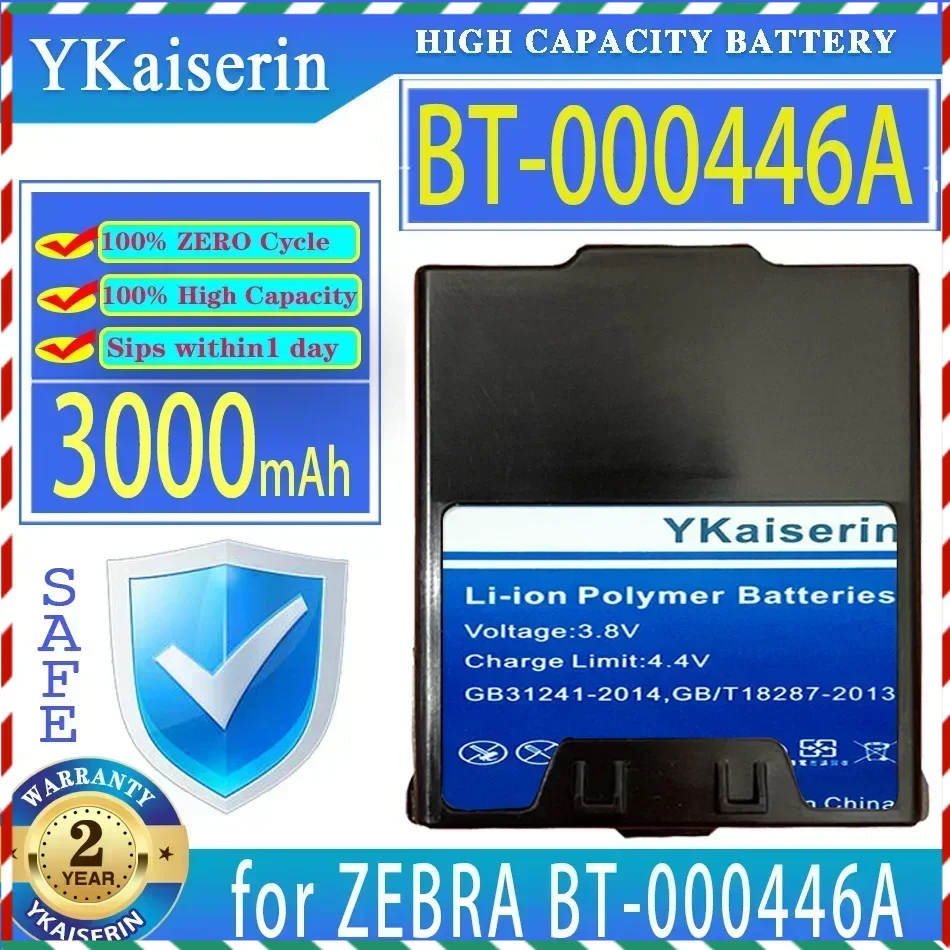 

YKaiserin 3000mAh Replacement Battery BT000446A for ZEBRA BT-000446A Digital Batteries