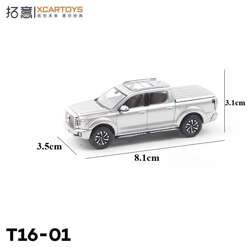 Modèle de voiture en alliage à moteur Great Wall, Simulation de véhicules tout-terrain moulés sous pression, échelle Miniature, cadeau pour enfants, 1/64 T16-01-02-03-04