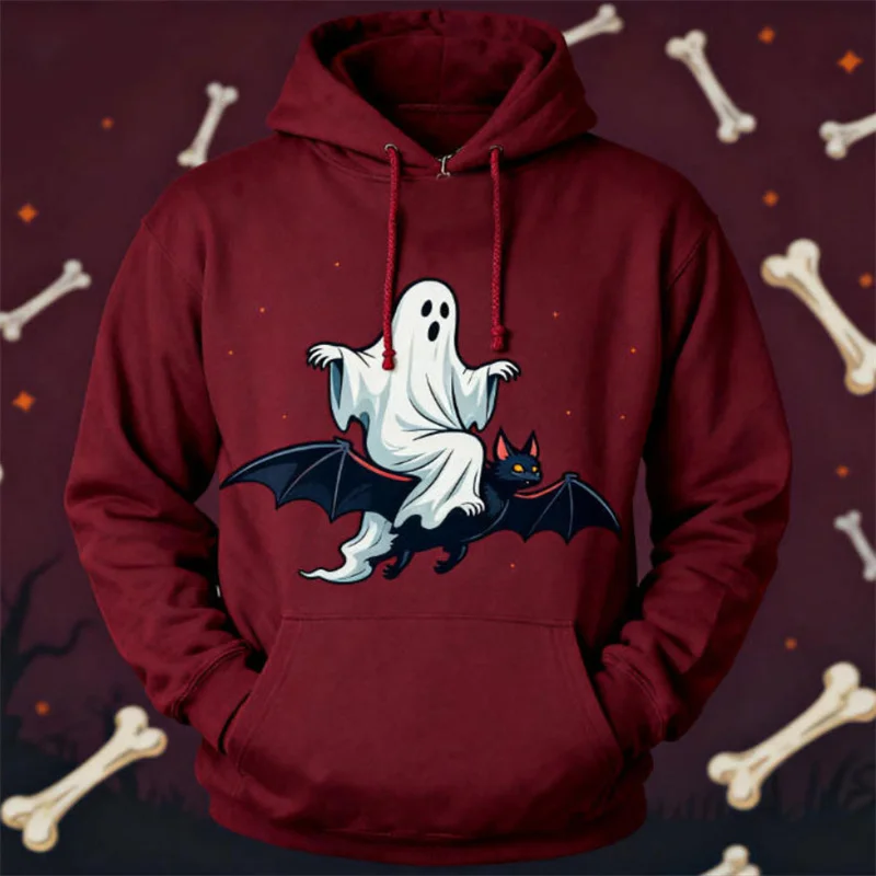 

New 3D Ghost Pattern Printed Men's Hoodies Autumn And Winter Y2k Leisure Fashion Halloween Elements Unisex Sweatshirts Clothing
