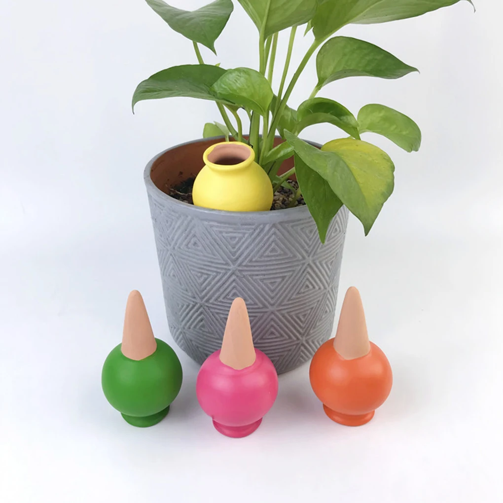 4pieces Wide Application Ceramic Plant Dripper Impact-resistant And Colorfast For Potted Plants AssortedColor