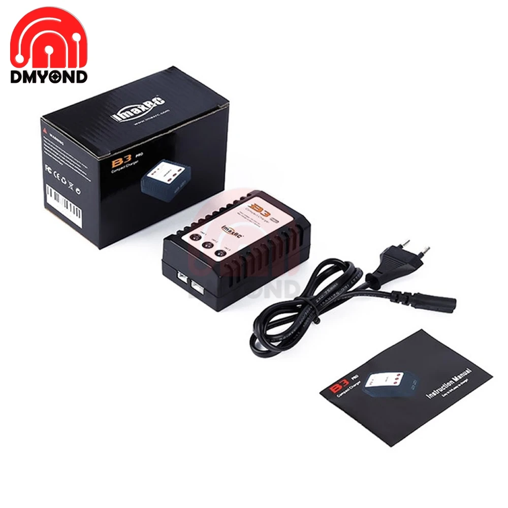 Imagem -02 - Carregador de Bateria Emax Carregador de Bateria Balanceado Lipo para Helicóptero rc Ac100v240v ue e Eua Plug Imaxrc Imax b3 Pro Compact 2s 3s