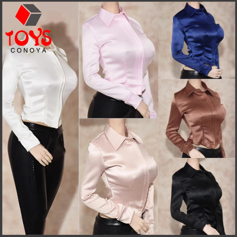 

Customized 1/6 Scale Slimming Silk Shirt Elastic Clothes Model Fit 12" TBL S07 S52 Female Soldier Action Figure Body Dolls