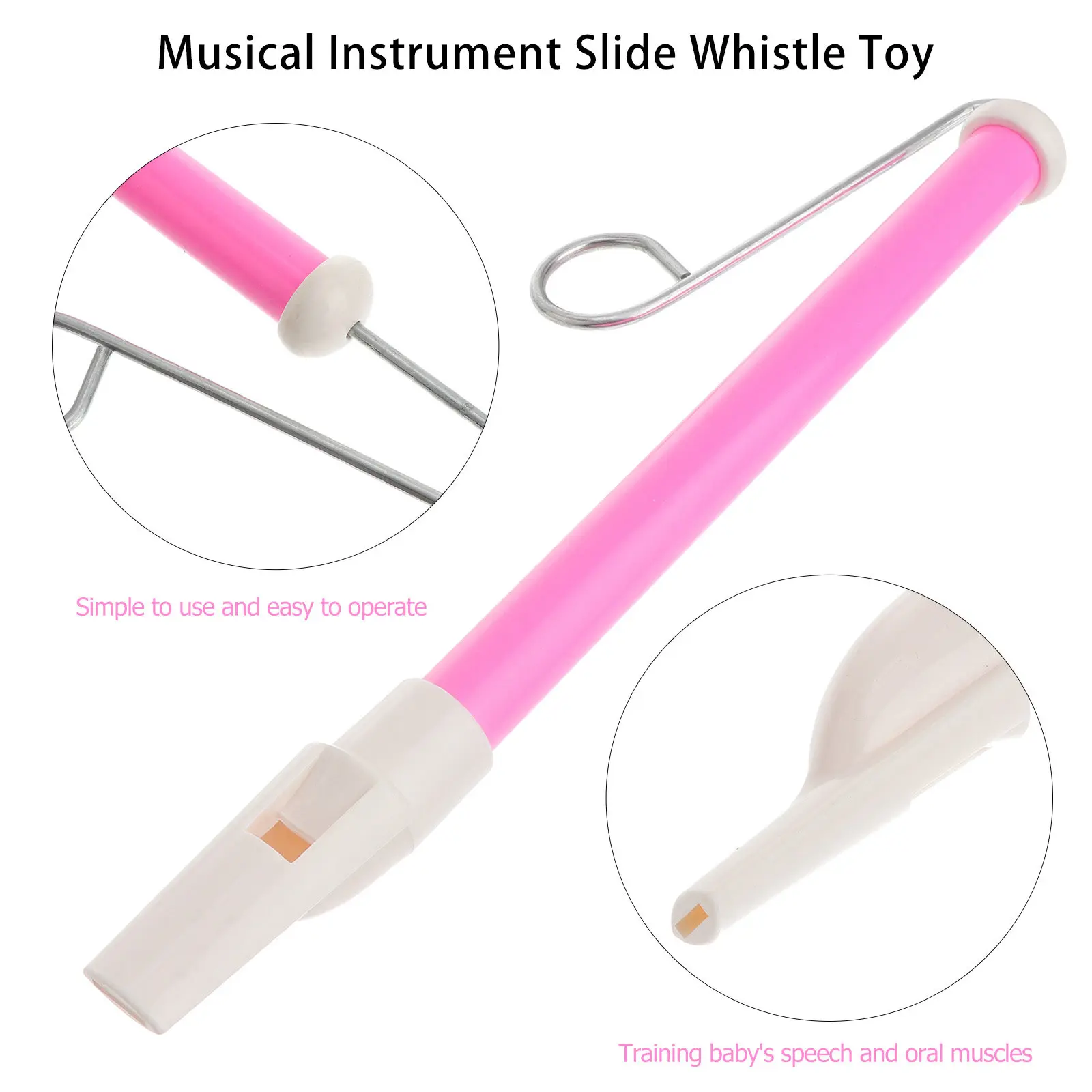 Children Slide Whistle Musical Instrument Non Toxic Odor Free Smooth Surface Easy Blow Design for Musical Exploration and Brain
