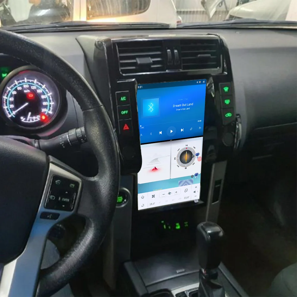 

13.6" Auto Android 14 Multimedia Player Stereo For Toyota Prado 2014 Car Radio Carplay GPS Navi Tape Recorder Head Unit DSP