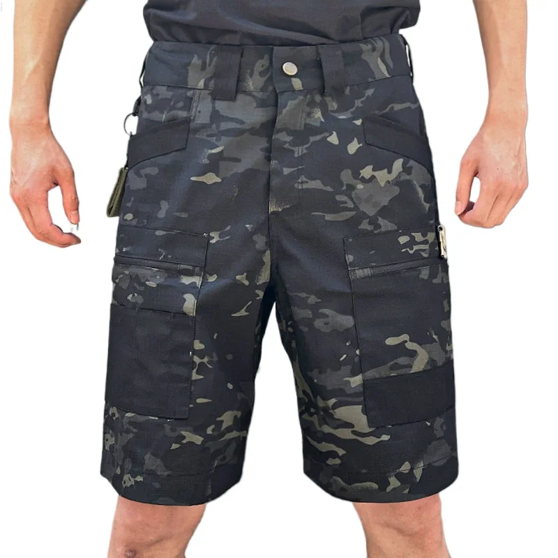 Summer Outdoor Waterproof Tactical Cargo Shorts Men Camouflage Sport hiking Short Male Pockets Cotton Rip-stop Casual Shorts