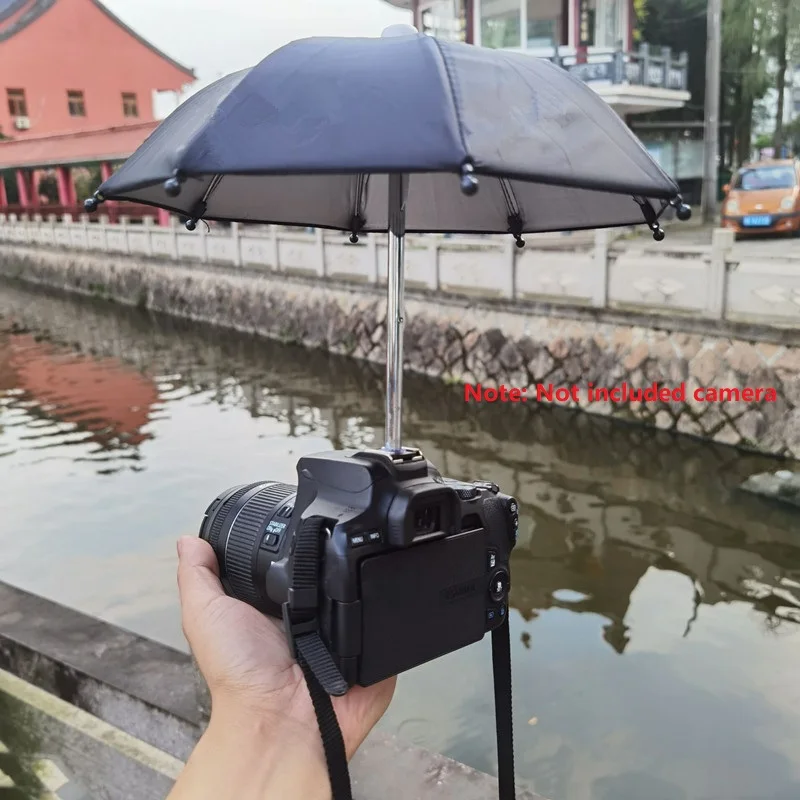 1Pc Camera Umbrella Hot Shoe Interface Fits For General Cameras Photographic Camera Umbrella Sunshade Rainy Holder Accessories