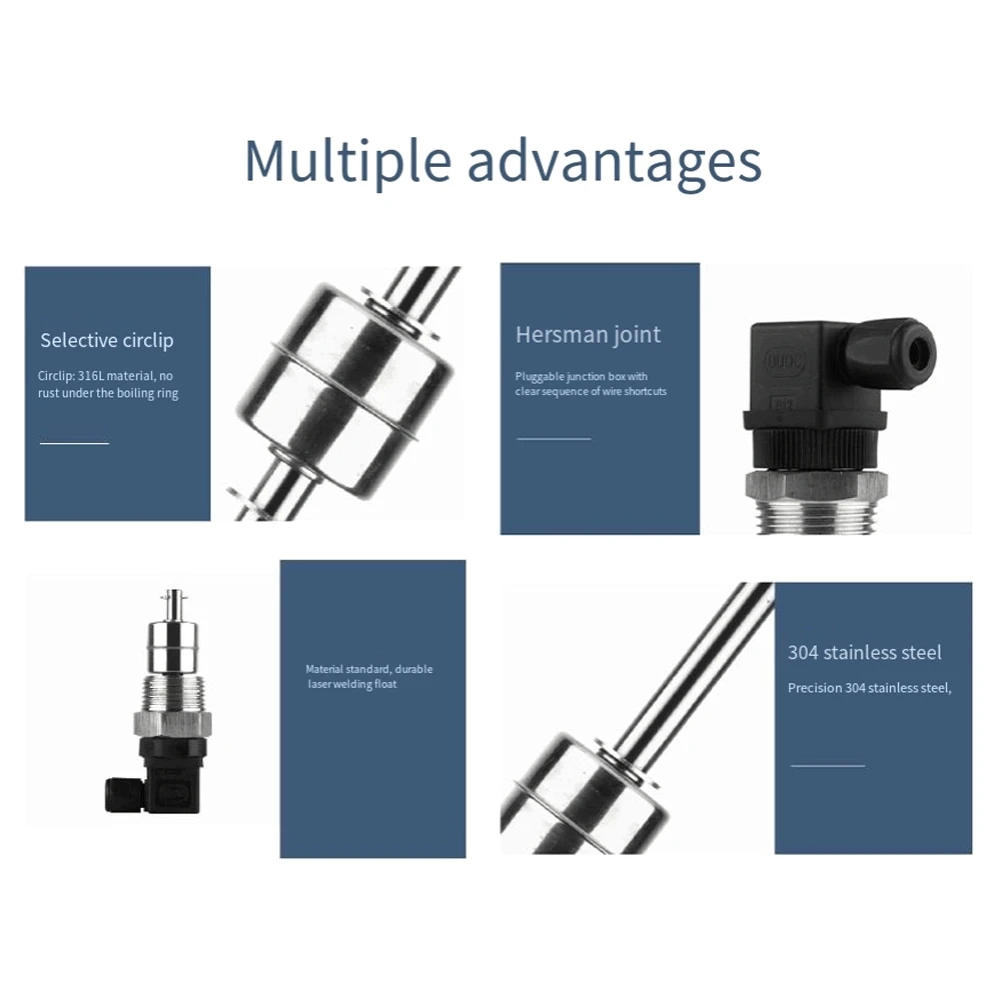 Retail! Hirschmann Connector Float Level Switch Liquid Level Sensor Water Oil Level Controller Reed Switch Single Ball 150