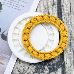 Round Photo Frame Silicone Mold Sugarcraft Cupcake Baking Mold Fondant Cake Decorating Tools