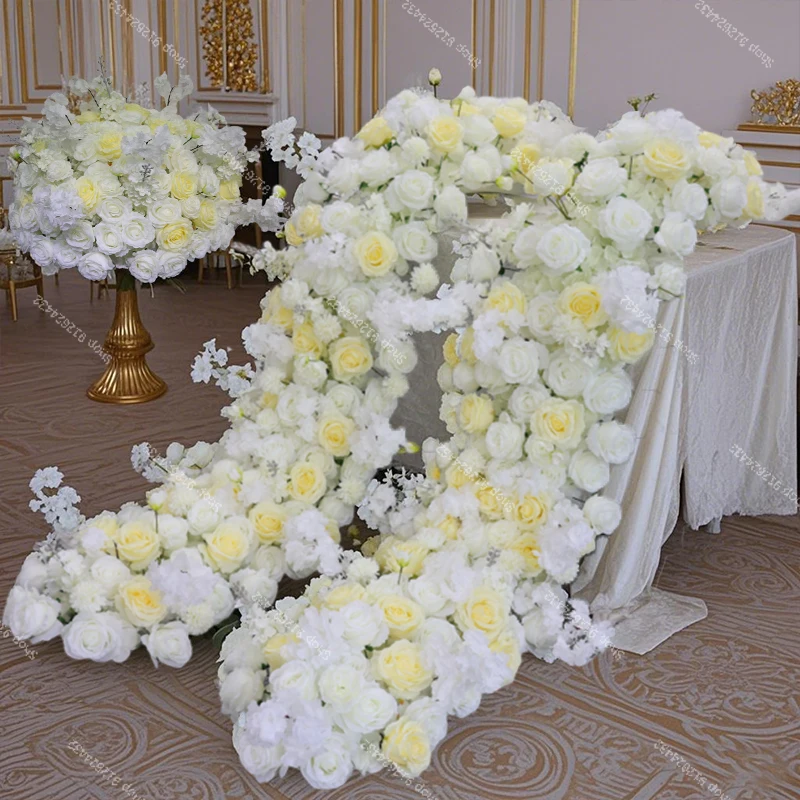 

5D Yellow Floral Arrangement Floor Backdrop, Wreath,Floral Arrangement, Flower Ball, Able Centerpiece Ball,Party Arch Decor