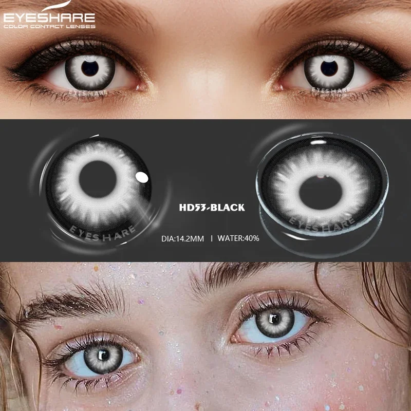 EYESHARE 1 Paar farbige Kontaktlinsen für Augen, neue Cosplay-farbige Kontaktlinsen, blaue Augenlinsen, jährliche Schönheit, Make-up-Kontaktlinse