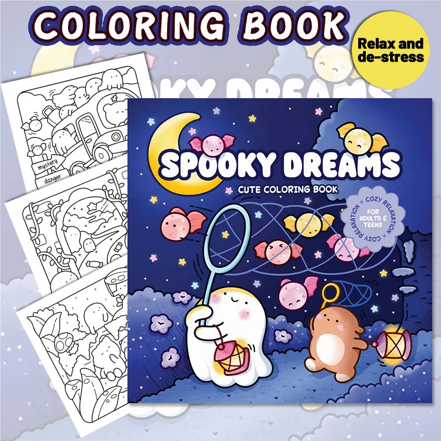 Libro para colorear "Meow Pals": indicación en la maravillosa escena de lindos gatos, trae un colorante relajante y agradable.