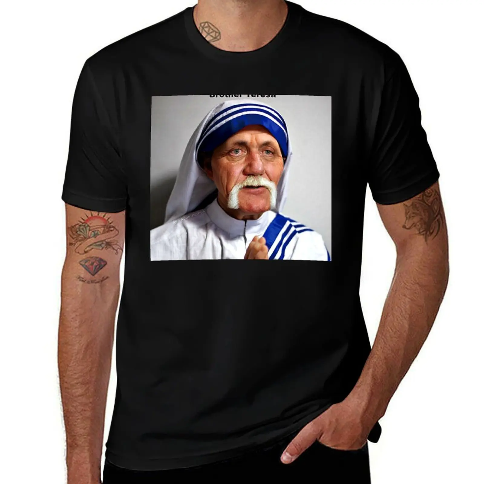 Brother Teresa T-Shirt Casual Fashion Short Sleeve Cotton T-Shirt