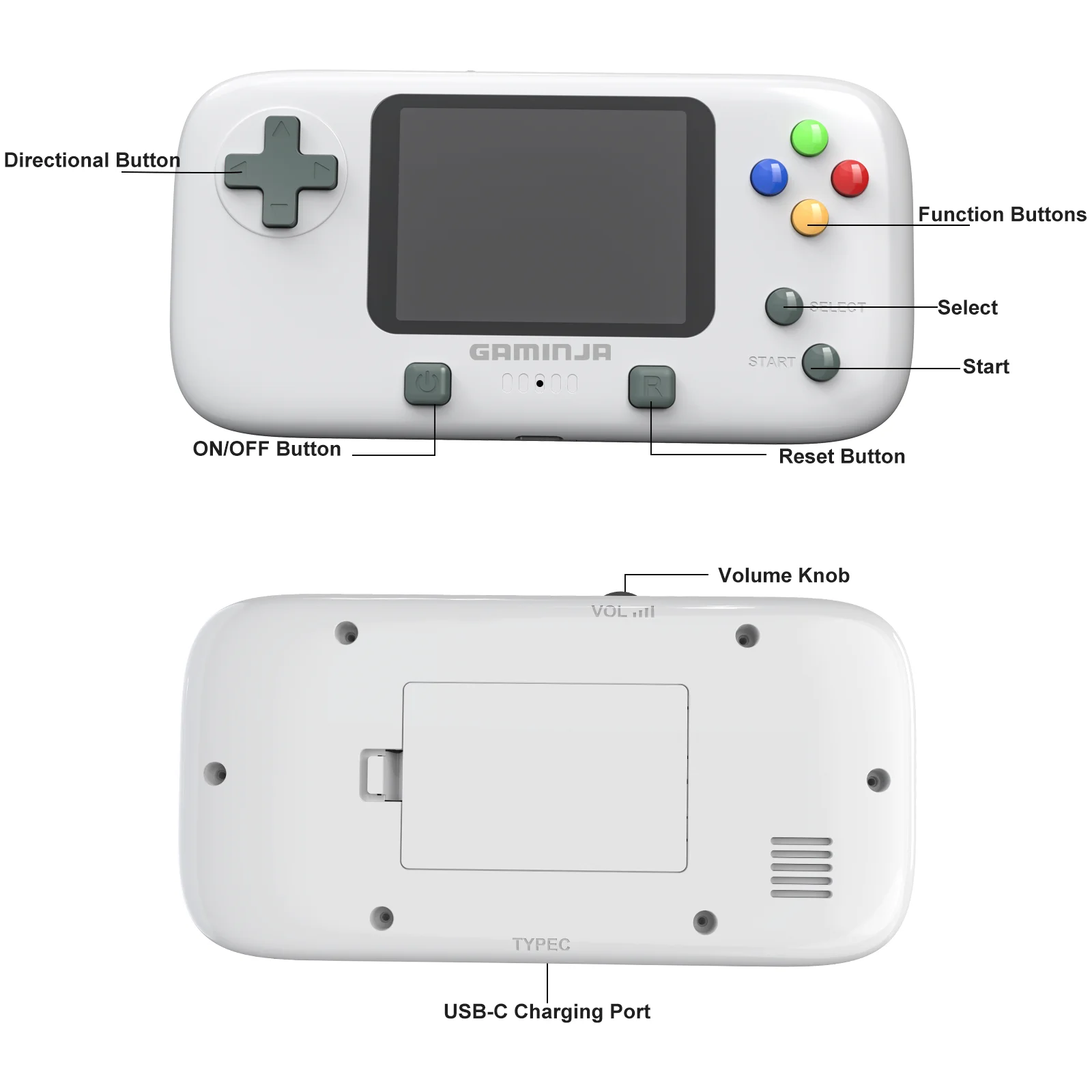 GAMINJA GC76 400-in-1 Classic Handheld Game Console 2.8