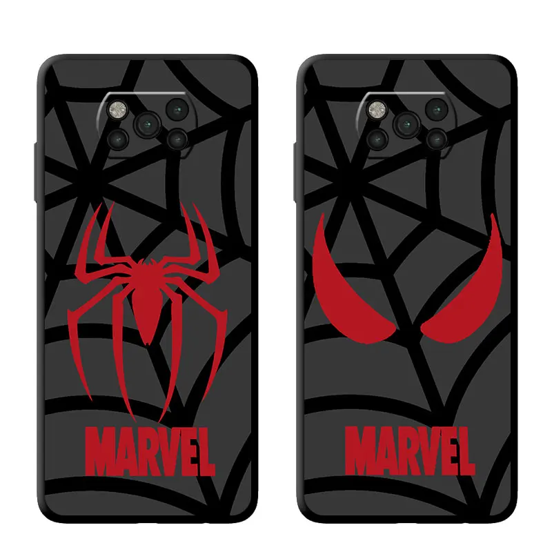 phone case for Mi Poco x4 gt F5 c40 X3 NFC 12 11 Lite 9C 10t funda coque celulare protective cases Marvel Spiderman Cool Spider