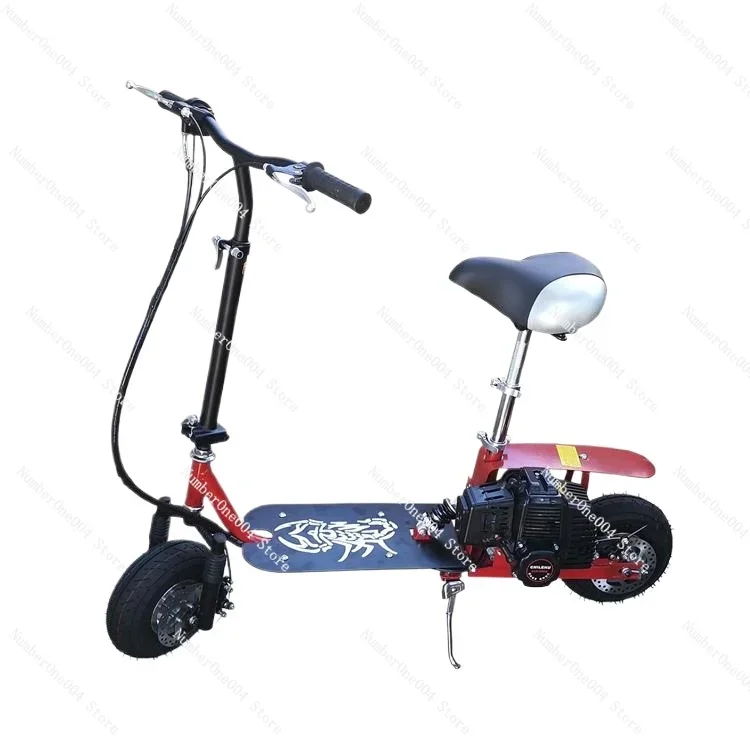 Applicable to Gasoline-powered Scooter Mini Scooter Adult Small Wheel Scooter Ran Oil Two-punch Bicycle