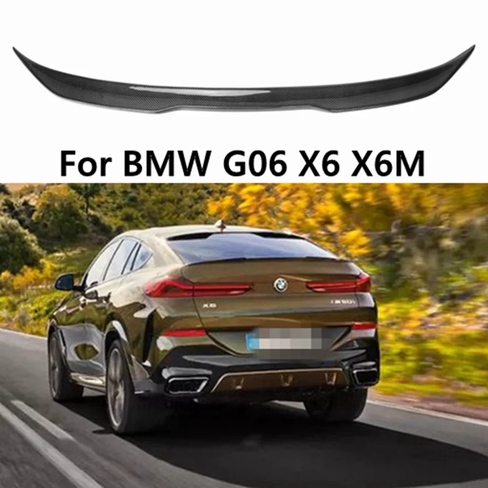 For BMW G06 X6 X6M 2019 2020 2021 2022 PRO style Real Carbon Fiber Forged carbon Car Rear Wing Trunk Lip Spoilers