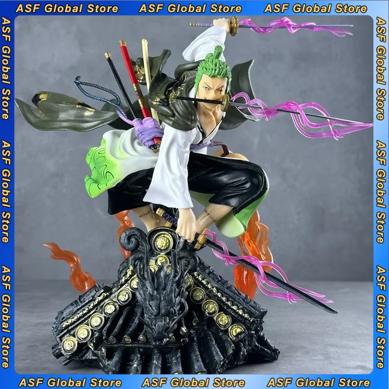 

29cm ONE PIECE Anime Figure Roronoa Zoro Perimeter PVC Model Scene Statue Desktop Decoration Ornaments Kids Christmas Gifts Toys